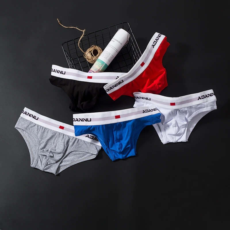 5個adannu男性下着セクシーなブリーフ綿パンツu凸男性パンティーcuecaタンガ通気性男性ブリー
