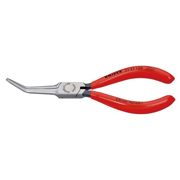 KNIPEX クニペックス 45先曲ニードルノーズプライヤー プラスチックコーティング 全長160mm 3121-160 工具 ツール DIY 作業工具