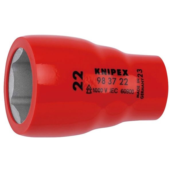 KNIPEX クニペックス 3/8SQ 1000V絶縁ヘキサゴンソケット 全長51mm 9837-22 工具 ツール DIY 作業工具