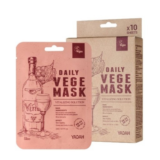デイリーベジ マスク ワイン 23ml 10枚入 (弾力/保湿/栄養供給/肌活力)