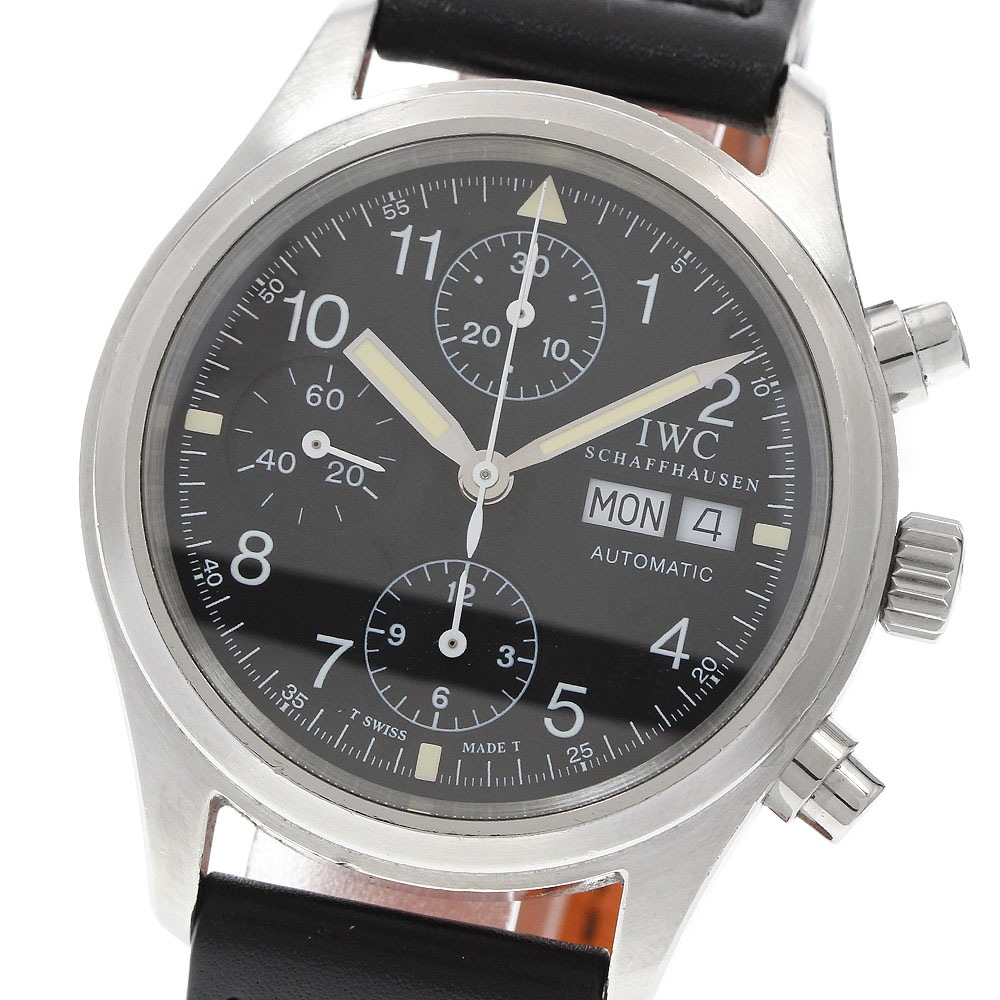 IWC IWC SCHAFFHAUSEN IW370607 パイロット フリーガー クロノグラフ デイデイト 自動巻き メンズ _960125【中古】
