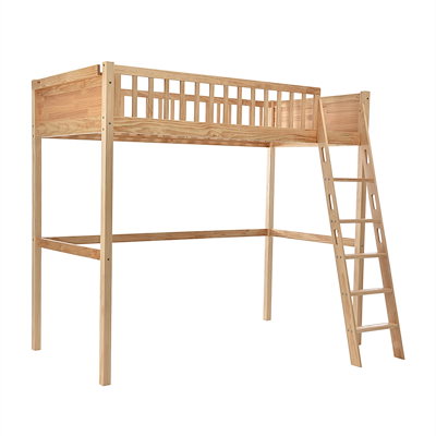 Qoo10] ロフトベッド シングル 天然木 コンセン : 寝具・ベッド