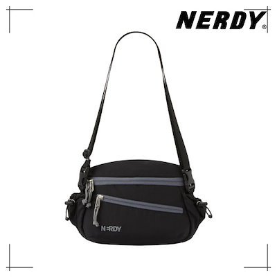 NERDY 公式正規品 ダイアグナル 2WAY クロスバック (Black) Qoo10] ノルディ NERDY 公式正規品 ダイアグナル 2