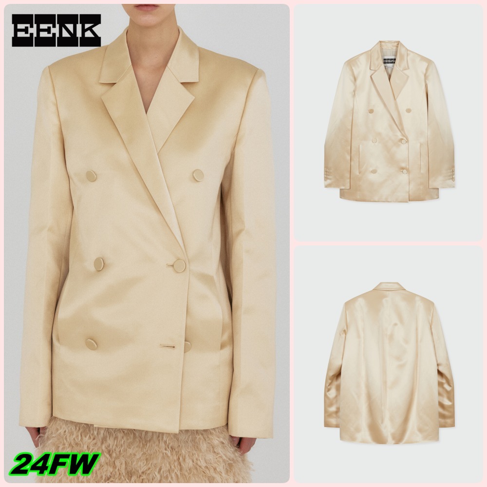 【EENK】送料/関税込 24FW ZEL Double-Breasted Blazer - Yellow