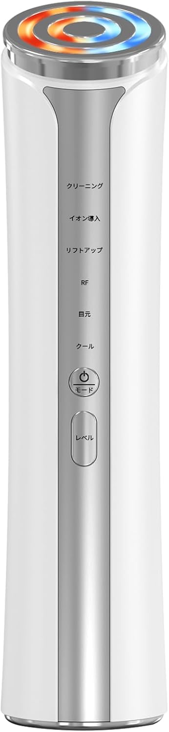 美顔器 【自宅用・一台16役】RF美顔器 高周波美顔器 EMS微電流 4光LED搭載 温冷ケア 多機能 1台16役 6種類モード 3段階レベル クリア 毛穴汚れとり 肌引き締め 目元ケア 口元ケア 肌