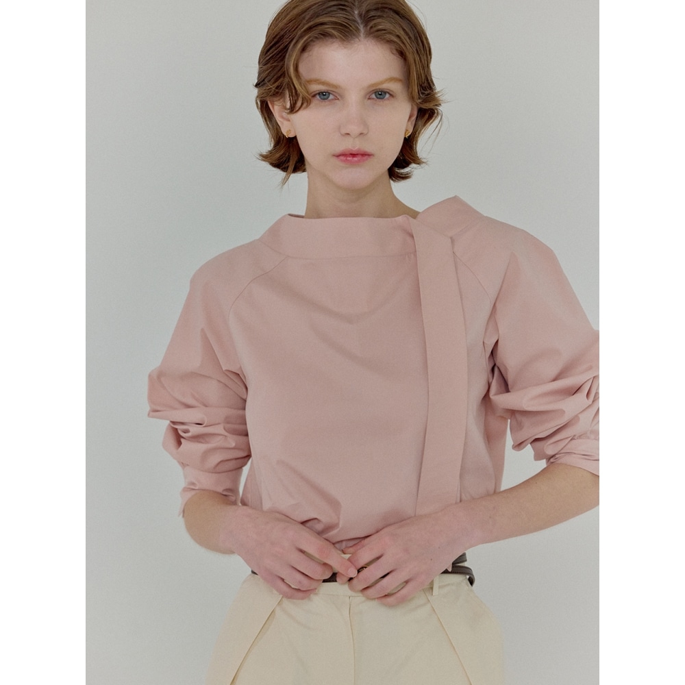 フローブームサイドタイブラウス (4color)