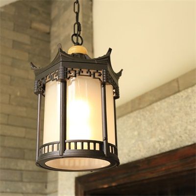 ペンダントライト led ガラス おしゃれ 北欧 工業風 レトロ アンティーク 六角柱 ローマライト 防水 寝室 和室 洋室 ダイニング キッチン リビング 庭園 屋外 吊下げ灯 天井照明器具 引掛シ