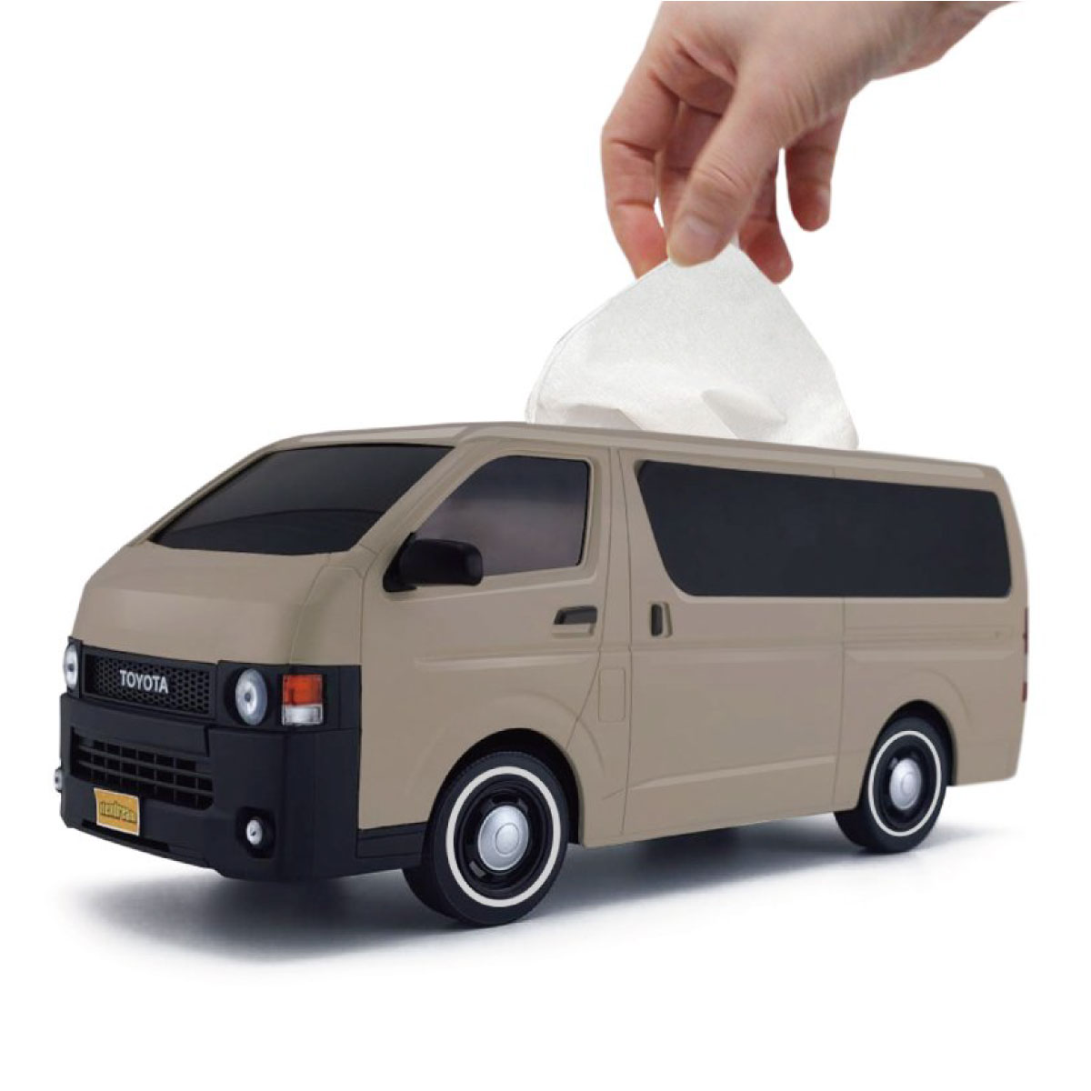 ティッシュケース トヨタハイエース ベージュ FD-classic 丸目ハイエース (袋ティッシュ用) Toyota Hiace 小物入れ 収納 おしゃれ かわいい TOYOTA 車 ティッシュ入れ