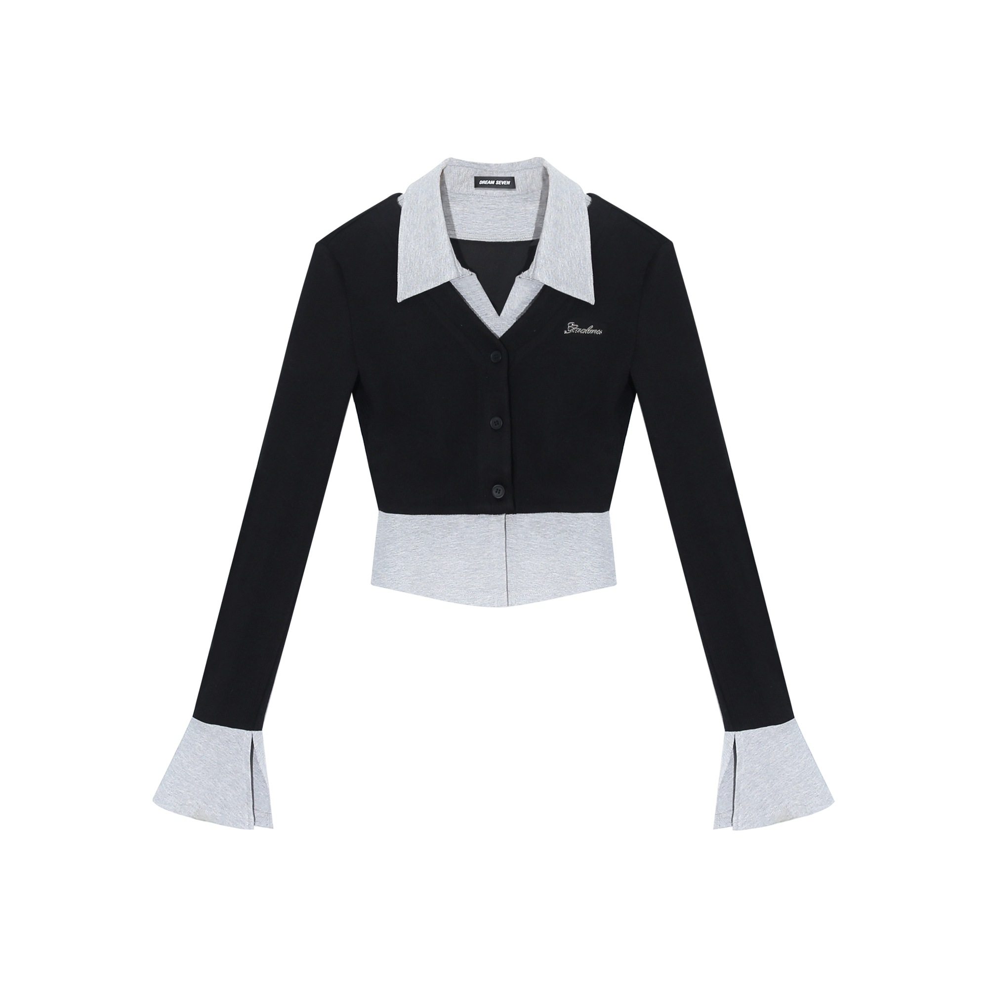 レディース トップス 長袖 角襟 フェミニン バイカラー ドッキング かわいい 大人可愛い きれいめ シンプル カジュアル 上品 おしゃれ かっこいい エレガント かっちり ラブリー キュート 無地