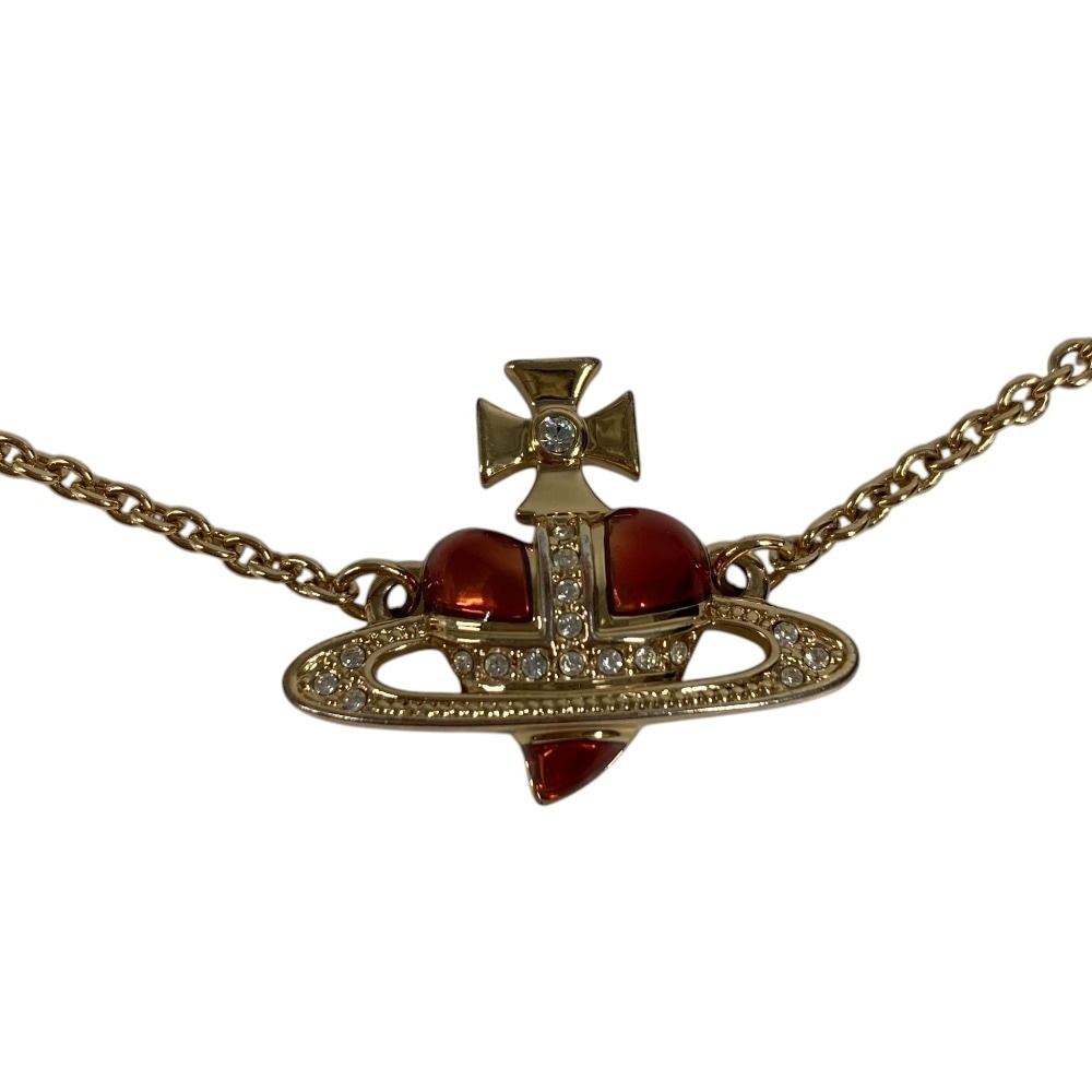 Vivienne Westwood ヴィヴィアンウエストウッド ブレスレット オーブ ロゴ ラインストーン アクセサリー チェーン メタル ゴールド