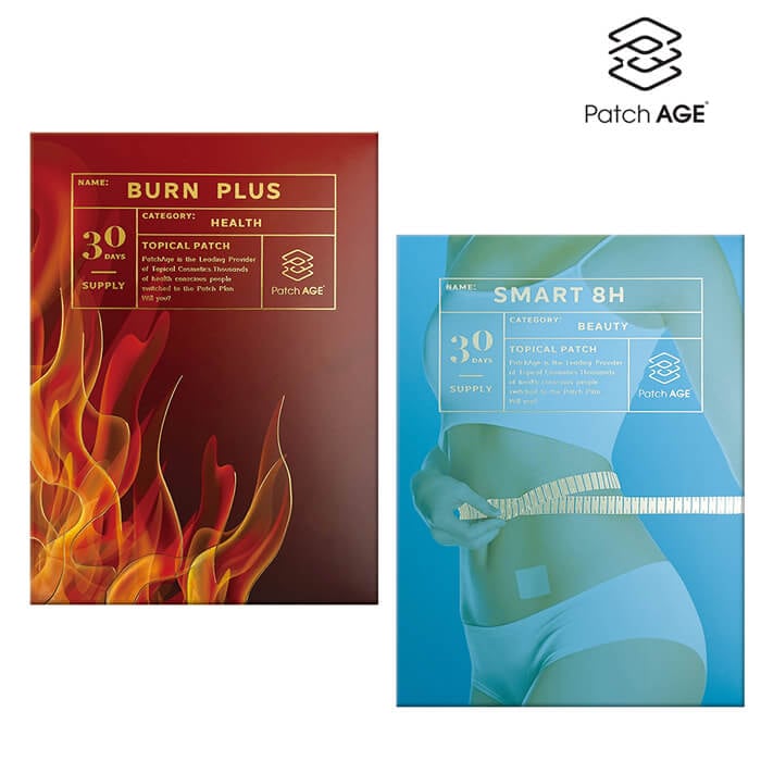 パッチエイジ スマート8H ボディケア＋バーンプラスセット 各30パッチ入り PatchAGE SMART 8H + BURN PLUS SET シート パッチ型 貼る 日本公式代理店 メーカー直送