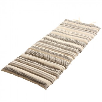 インド綿ロングクッション テラ 約43x120cm ブラック 270051939