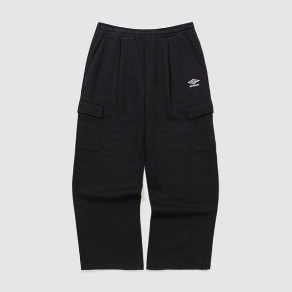カーゴ裏起毛ワイドパンツUQ423CFPO5-BLK0