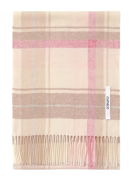 22色 カシミヤ 100% マフラー チェック レディース メンズ ユニセックス 185cm×30cm 大判 ストール C-B0011B