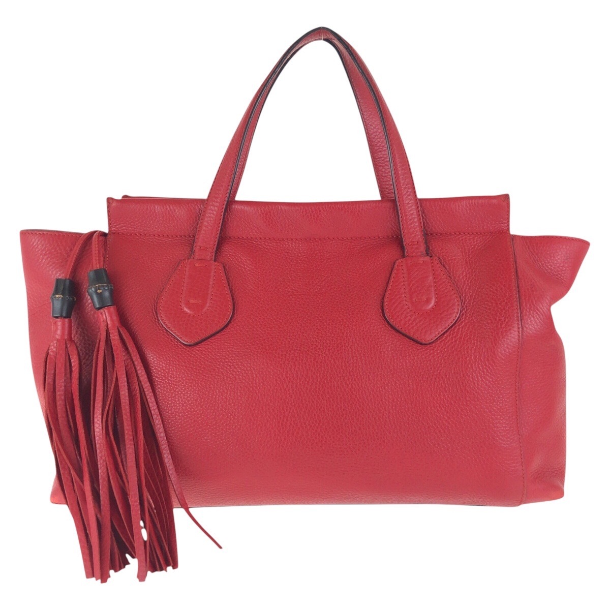 バンブー レッド ゴールド金具 レザー 354469 トートバッグ ショルダーバッグ レディース 501677 31,070円