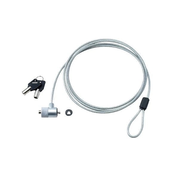 （まとめ買い）パソコンロックキット 一体型鍵式 ワイヤー直径4.2mmx2m EAS-L4N [x3]