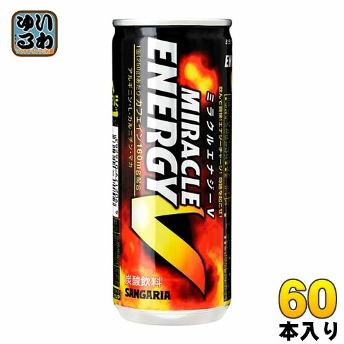 サンガリア ミラクルエナジーV 250g 缶 60本 (30本入×2 まとめ買い)