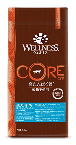 コア(グレインフリー 穀物不使用・高たんぱく質)成犬用オーシャン(1-6歳)白身魚1.8kg