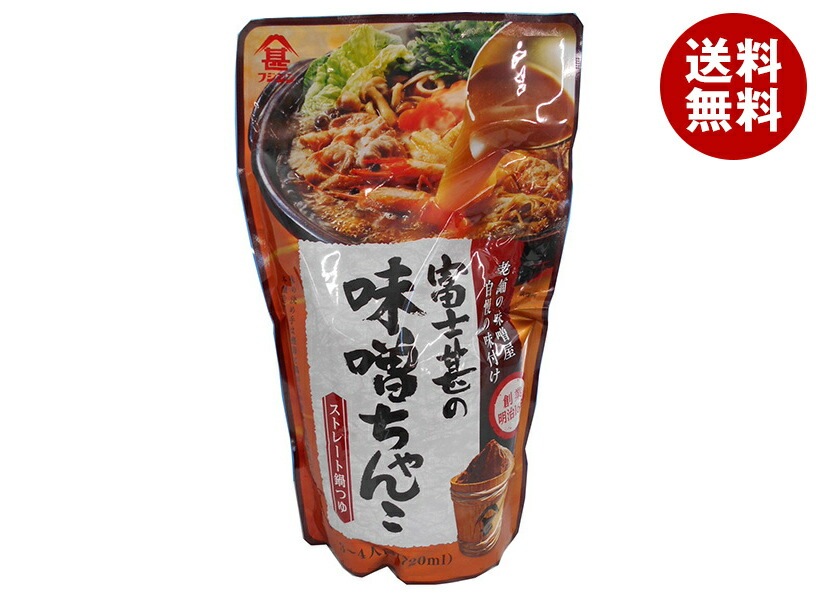 富士甚醤油 味噌ちゃんこ鍋つゆ ストレート 720ml＊12袋入