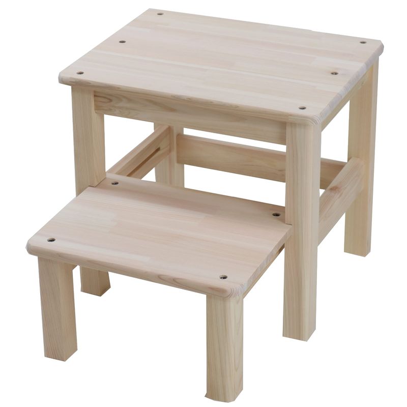 踏み台 木製 耐荷重100 日本製 2段 ひのき ステップ台 玄関 子供 44×40×35cm のれるん台 H型 330388 ウッ 8,699円