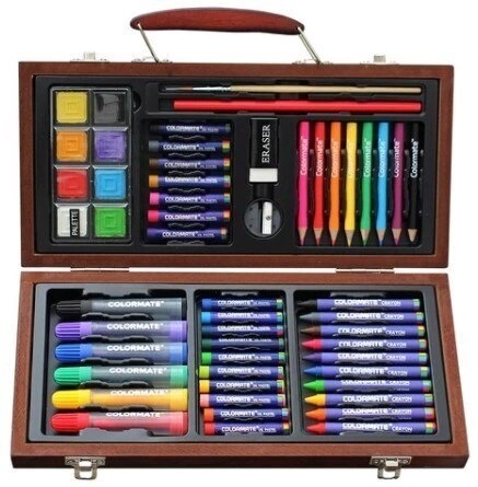 ドリームアート 子供用 美術セット ウッドケース MS-55W