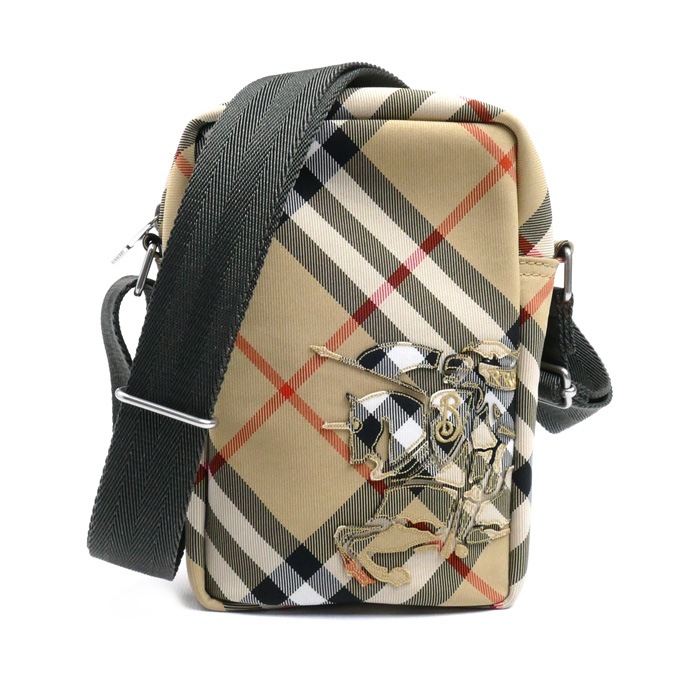 BURBERRY バーバリー チェック フォンバッグ ショルダーバッグ ベージュ 80976371 ユニセックス 中古 美品 47,880円
