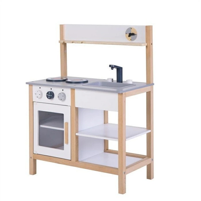 再入荷商品新登場 木製 台所 調理器具付 食材 子供用 知育玩具 おままごとキッチン 誕生日 コンロ ミニキッチン おもちゃキッチン ベビー プレゼント ダークグレー Gray MDF