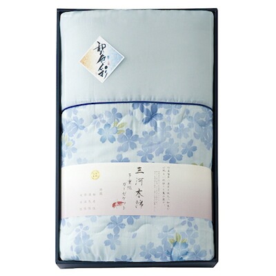 40%OFF 【和の色彩 三河木綿 ダブルガーゼ 肌布団 ブルー WK1021BL】ギフト プレゼント 詰め合わせ 香典返し お返し お彼岸 敬老の日