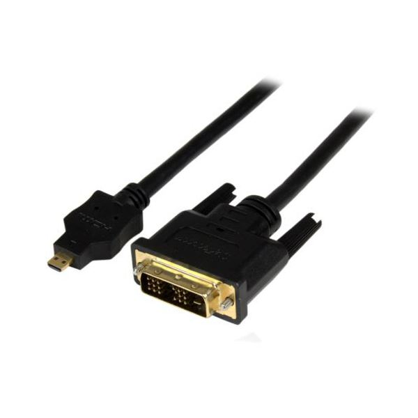 （まとめ） StarTech.com Micro HDMI-DVI-D変換ケーブル 2m HDDDVIMM2M 1本 [x3セット]