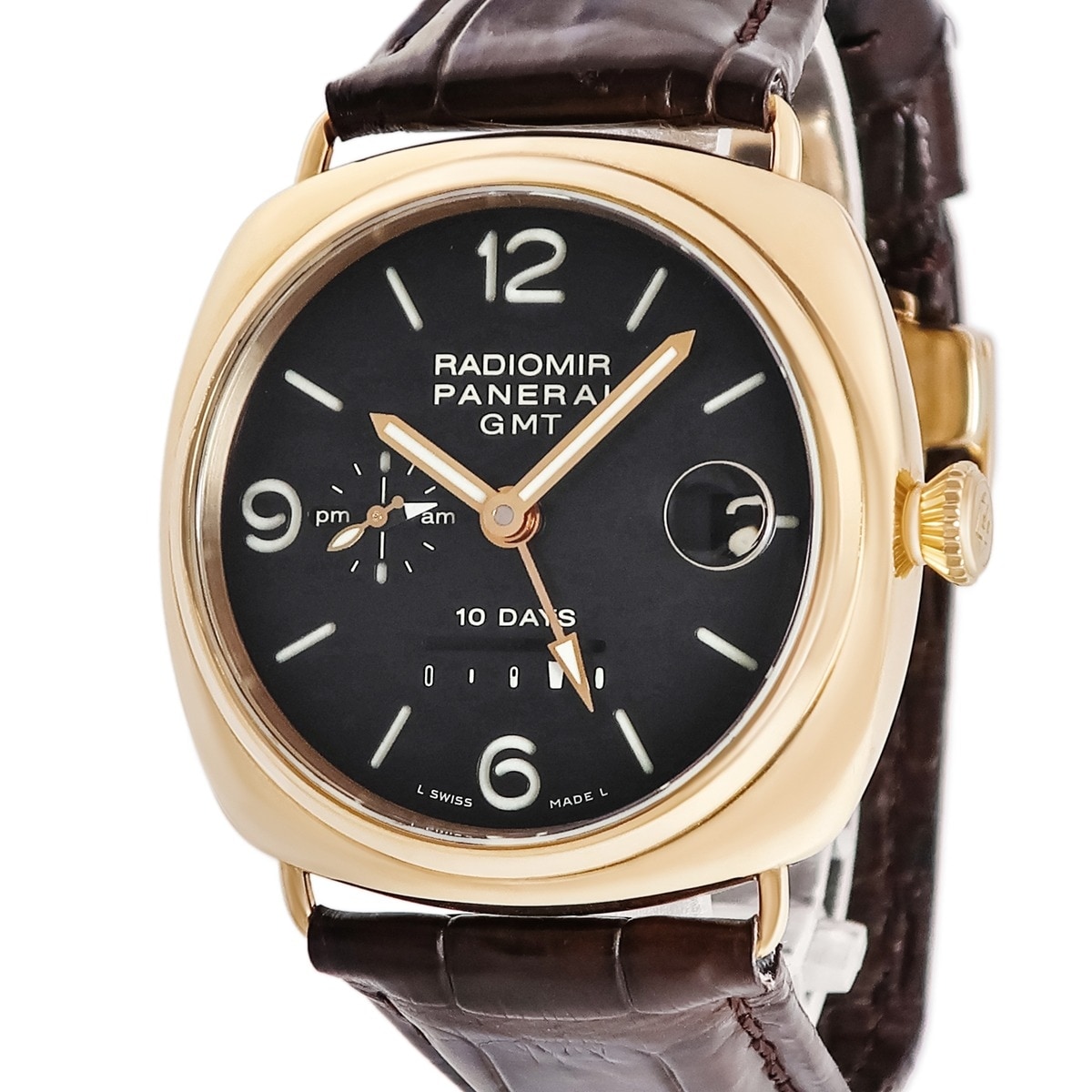 ラジオミール 10デイズ GMT PAM00273 自動巻き メンズ O番 ブラック K18PG無垢 限定 3年保証