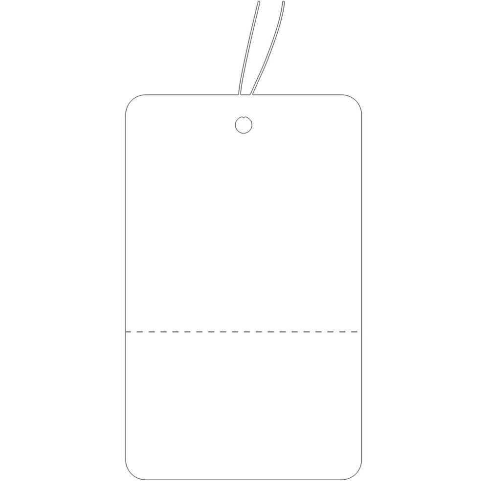 （まとめ買い）ササガワ 糸付き提札（値札） 大 白無地 ミシン目入 縦57mmx横35mm 500枚入 18-146 [x3]