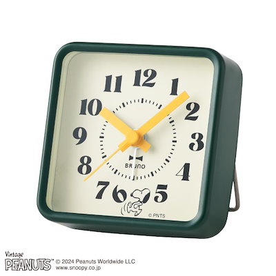 Qoo10] ブルーノ 目覚まし時計 アナログ スヌーピー PE