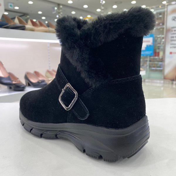 女性ファー防寒アンクルブーツ YADWSB62IBK HSYI5A GN