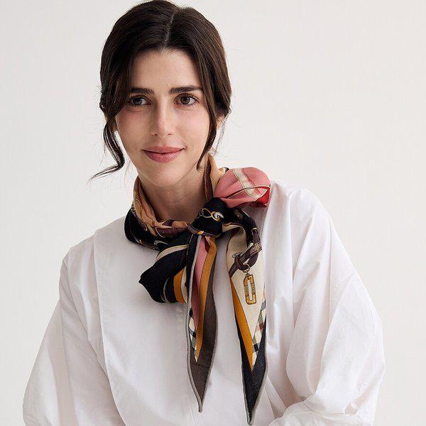 AK盆唐店 ウールシルク 菱形スカーフ (BD) FKI006I