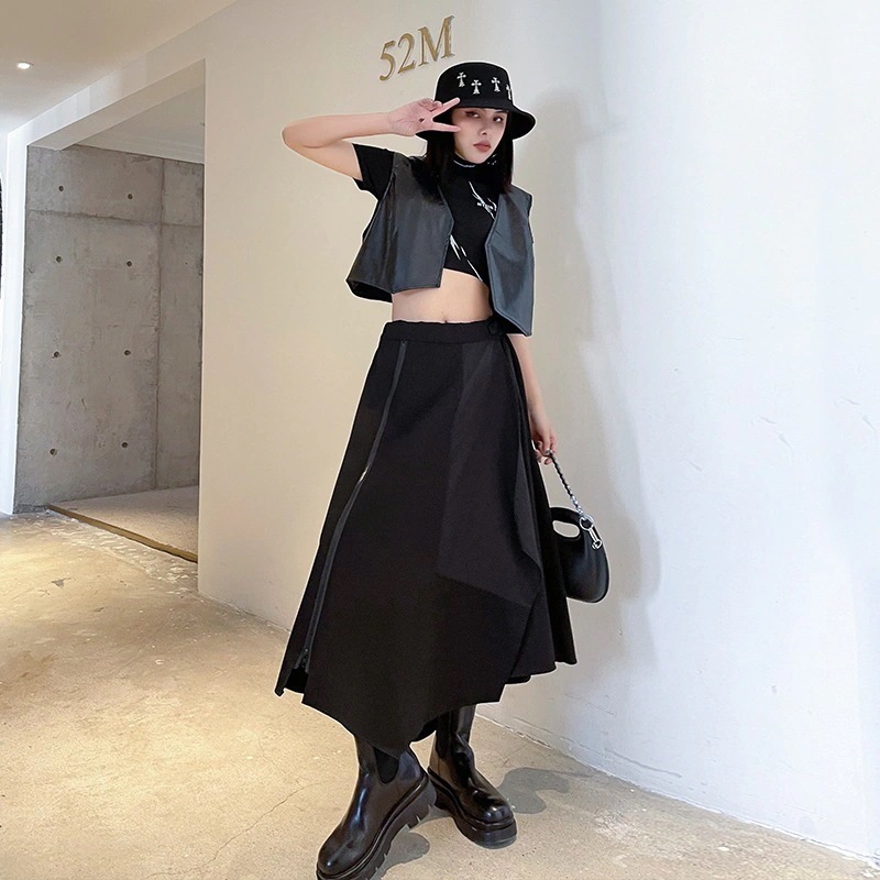 2025 おしゃれ カジュアル 気質 スカート ゆったり 百掛け プリーツスカート ロングスカート マキシスカート