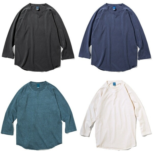 グッド オン ベースボール Tシャツ 5.5oz ラグラン 七分袖 Fabric made in USA Assembled in Japan Pigment Dye golt-601