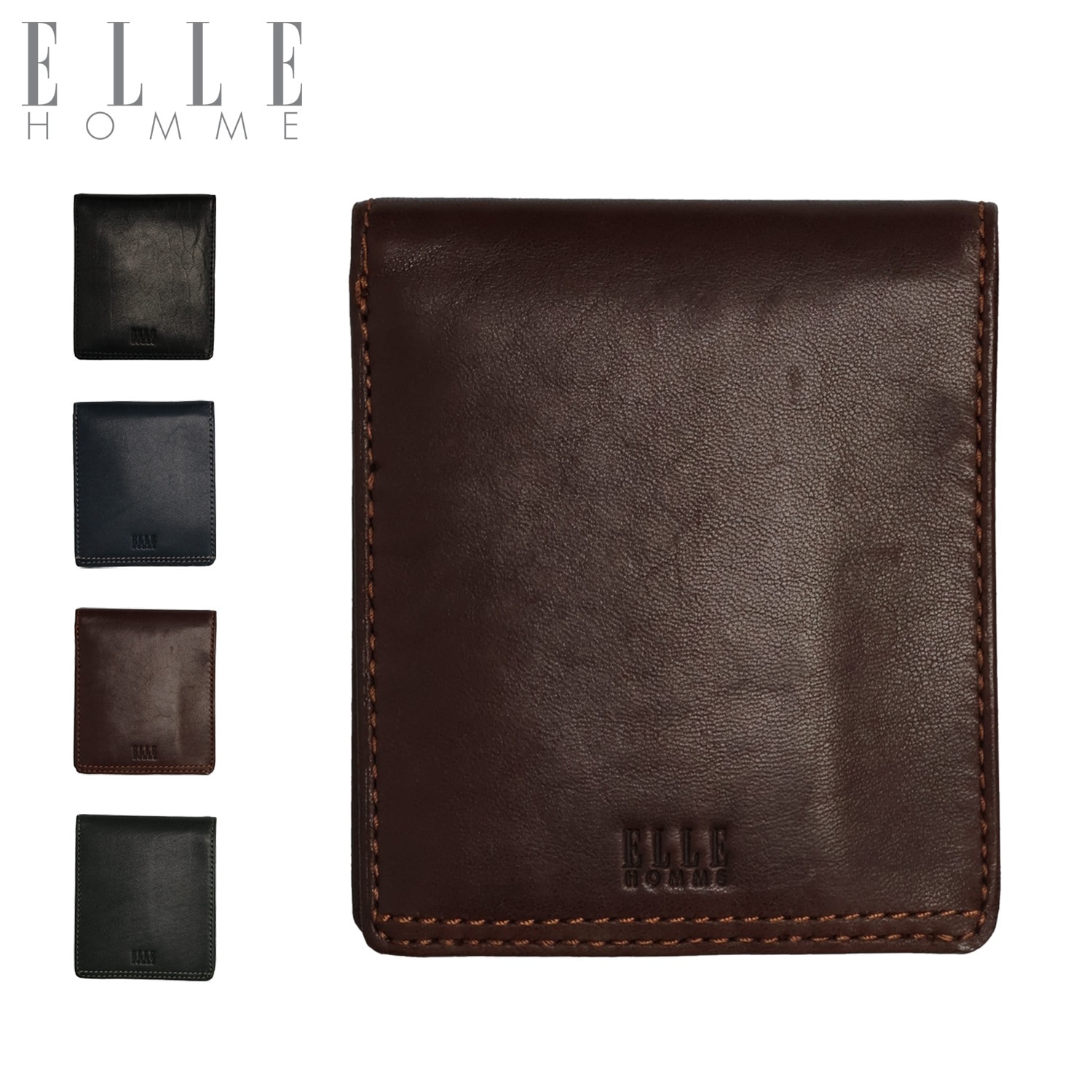 財布 二つ折り メンズ 本革 コンパクト シープ ブラック ネイビー ブラウン グリーン 黒 11000