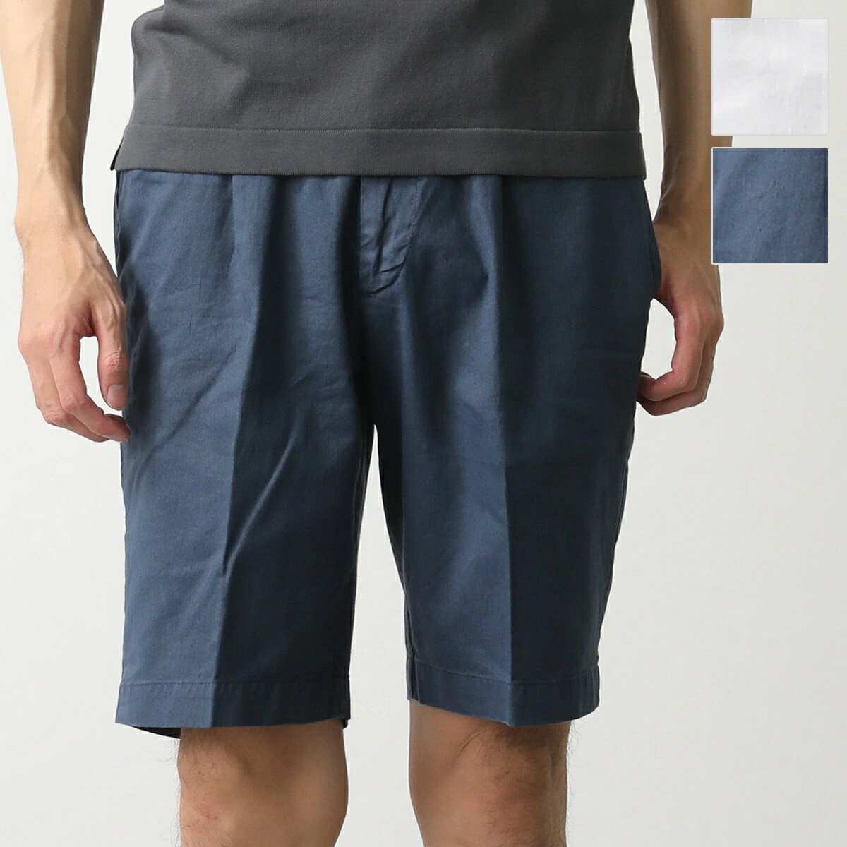 DEVORE Incipit デヴォレ インチピット ショートパンツ D155 G049 メンズ ハーフパンツ イージーショーツ ワンプリーツ リネンコットン ストレッチ 2色 13,622円