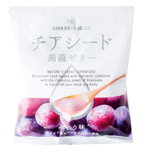 若翔 チアシード蒟蒻ゼリー ぶどう味 1袋(10個)×12袋
