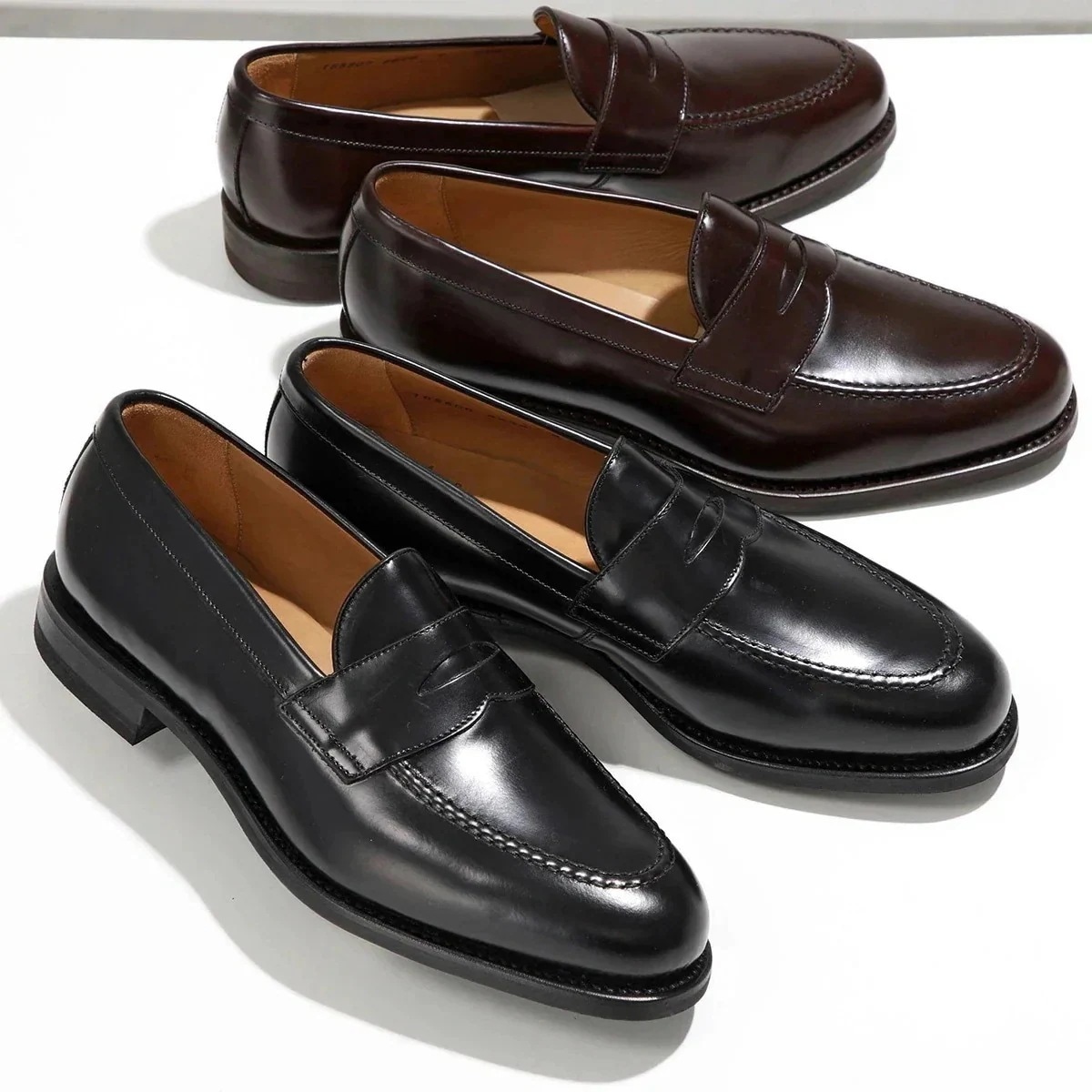 Berwick1707 バーウィック ローファー 9628 メンズ コインローファー レザー シューズ 革靴 カラー2色