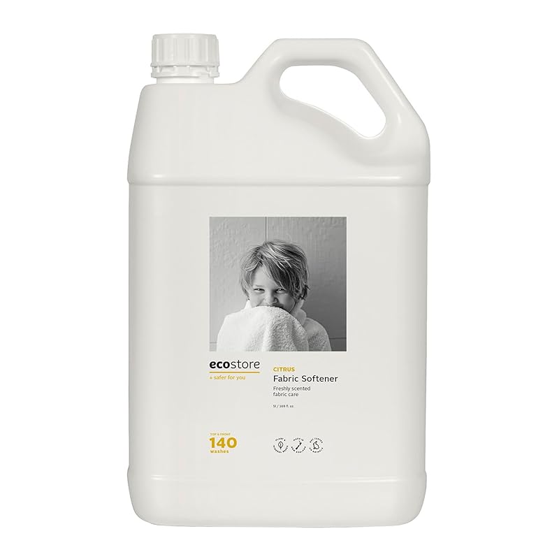即納：ecostore(エコストア) ファブリックソフナー 【シトラス】 5L 柔軟剤 柔軟仕上げ剤 洗剤 植物由来 肌にやさしい 大容量 詰め替え