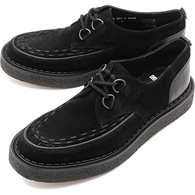 ハットン [03-001-D-090B] HATTON メンズ 靴 シューズ Dリング ラバーソール スウェード BLACK-SUEDE 正規取扱店