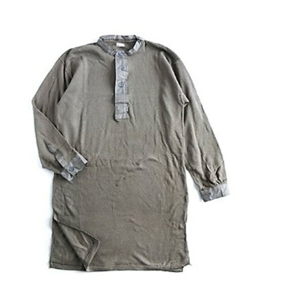 スウェーデン軍放出Ｍ39ワッフルヘンリースリーピングシャツ 未使用デットストック Ｌ