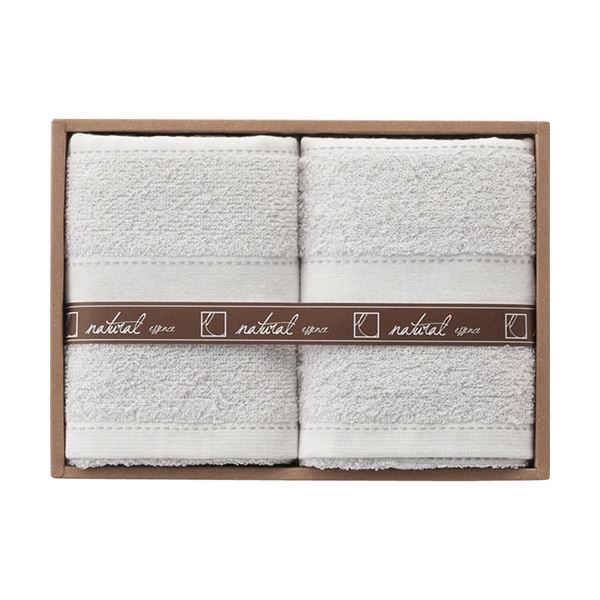 (5セット) やさしいナチュラルフェイスタオル2P B9053086X5