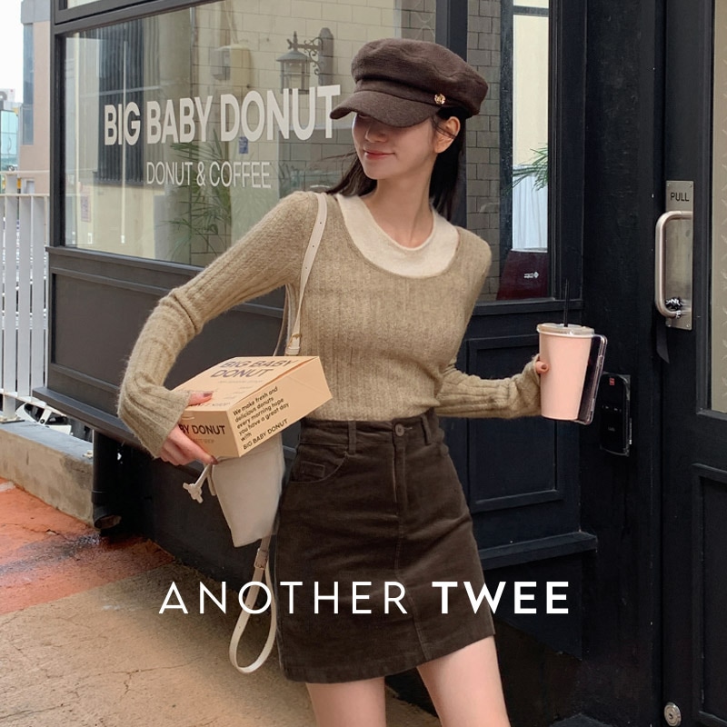 [tnt0667] 韓国ファッションナシレイヤードニット