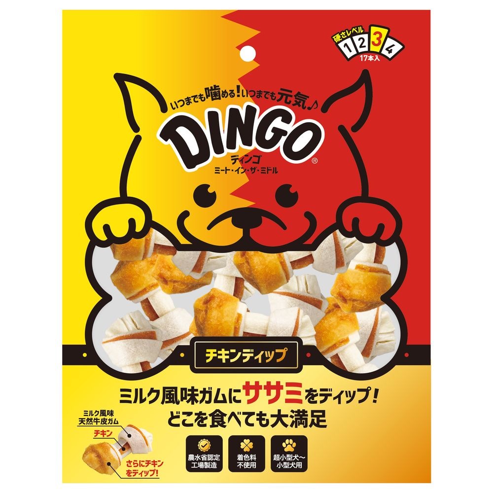 （まとめ買い）ミート/イン/ザ/ミドル チキンディップ17本入 犬用おやつ [x4]
