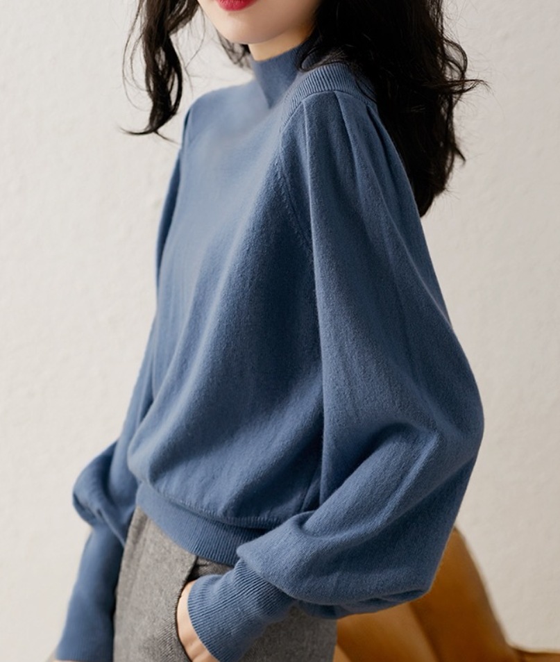 トップス デート ニットソー 長袖 ハイネック ウール 可愛い きれいめ 上品 おしゃれ かっこいい 可愛い ラブリー キュート ガーリー クール モード系 セクシー エレガント 存在感