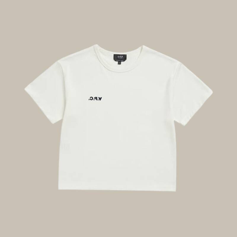 アペッセ ボックス プティ クロップ レディース半袖Tシャツ COHBQ F26390 TAE BLANC/DARK NAVY VPC