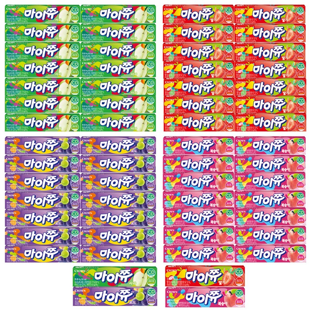 マイチュー 44g x 15個 4種類セット（いちご + もも + ぶどう + りんご）各1個660g1セット