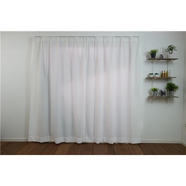 ミラーレースカーテン 幅100cm丈198cm ナチュラルホワイト 1枚入 防炎加工 柄 ロワール 6,460円